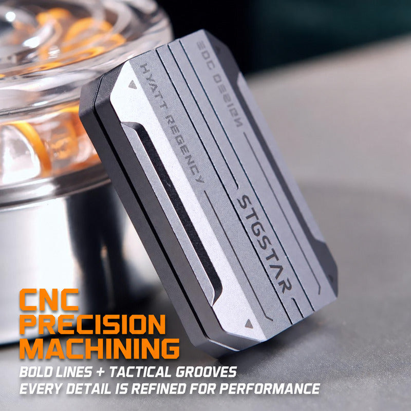Rhythm Metal EDC Direct-Push Rotating Mechanical Fidget Spinner, product image 3