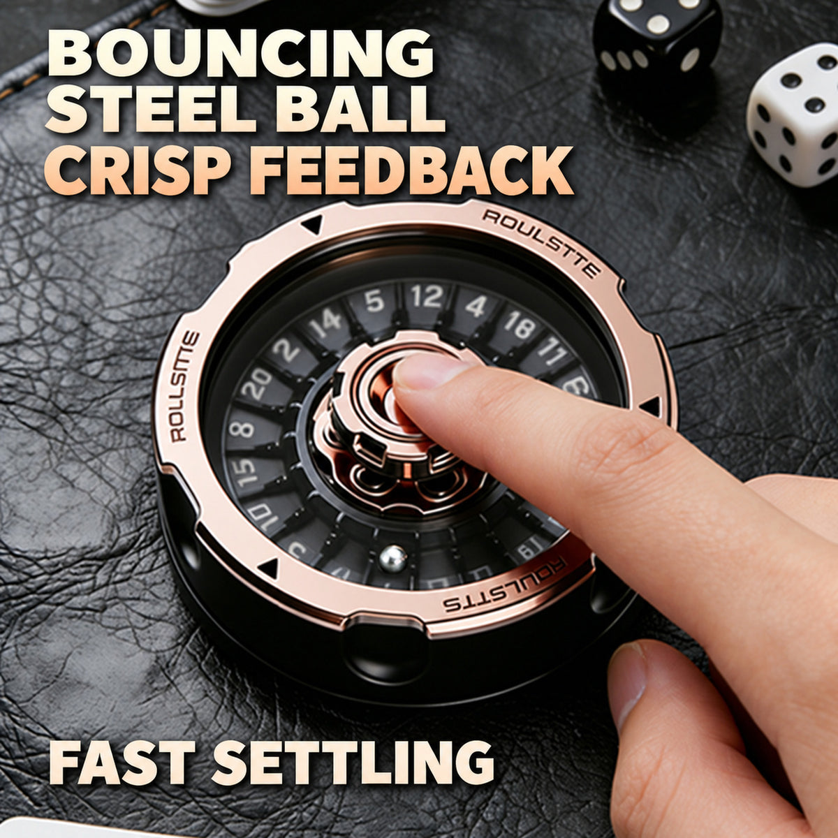 Metal D20 Desktop Decision Wheel EDC Fidget Spinner, product image 3